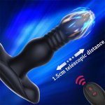 New Wireless Remote Control Automatic Telescopic Male Prostate Massager Vibrator  Vibrating Butt Plug Anal Sex Toys For Men 30