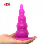 NNSX Sex Toy Ass Plug Suction Cup Tower Design Fake Glans With Smooth Feeling Big Dildo For Woman Man