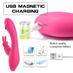 12 Speed Rabbit Dildo Vibrator For Woman Sex Toys Clitoris Massage G Spot Stimulator Female Masturbation Adult  Products
