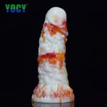 YOCY Huge Fantasy Dildo Colorful Realistic Penis Silicone Anal Butt Plug No Testic Sex Toy For Men With Sucker Sodomy Orgasm