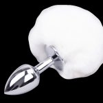 1pcs Plug Anal Sex Abuse Anal Tail Metal 4-Color Ball Anal Bead Plug Bunny Tail Smooth Touch Jewelry Sex Toys For Women Men Gay
