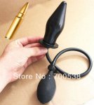 hot sell 2014 wild 11*4.5cm silicone inflatable anal butt plug sex toy g-spot anal stim Drop shipping