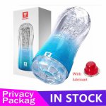Pocket Cup for Men Male Masturbator Cup Soft Pussy Sex Toys Transparent Vagina Adult Endurance Exercise Sex Products Vacuum