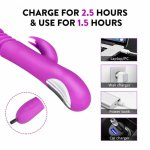 Thrusting Dildo Rabbit Vibrator With 3 Powerful Thrusting Intensities 9 Vibration Modes Heating For G-Spot Clit Stimulation Sexo