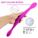 Powerful Silicone Double Head Dildo Vibrator for Lesbian Women Adult Sex Toys for Woman Couple Clitoris Vagina Massager