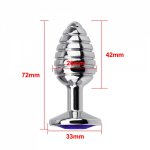 2021 Products Thread Anal Plug Anal Massager Metal Spiral Beads Stimulation  Sex Toys For Woman Men Stainless Steel Butt Plug