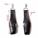 PU Leather Glove Handcuffs Hanging On Door Gloves, Swing Hanging Sleeve Restraint, BDSM Role-Playing Erotic Adult Game Sex Toy