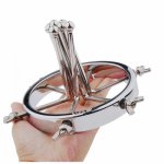 Stainless steel Metal Anal Plug hollow Spreader Vaginal Dilator Clamp Speculum Mirror Adjustable Size  BDSM restraint Sex Toy