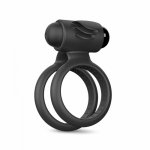Penis Ring Vibrator with Rabbit Ears Double Ring Vibration for MenVibrating Penis Ring Couples Vibrator for Partner Plea