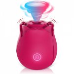 Sucking Vibrator 10 Speed Vibrating Clit Sucker Rose Flower Women Stimulate Erotic Sex Adult Masturbator Nipple Vagina Toys