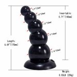 Ins, Anal Plug Sex Toys Huge Size Massager Small Training Expander Comfortable Insert Toys for Butt Plug Unisex Adult Sex Store Black