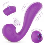 3 In 1 Clitoral Sucking & Licking Vibrators G Spot Flapping Vibrating Dildo Sex Toys For Women Clitoris Stimulator Clit Sucker