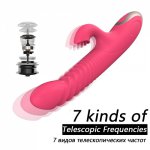 Vibrators For Women Clitoris Vagina Powerful Dual Motor Vibration Telescopic Swing Silica Gel Female Intimate Goods Sexy Sex Toy