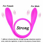 Double dildo anal vibrator, clitoral stimulator, rechargeable adult masturbation device