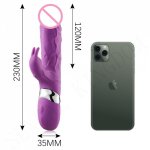 Realistic Dildo Vibrator Dual Motors AV Wand Rabbit Stick G-spot Clitoral Stimulator Female Masturbator Adult Sex Toys for Woman