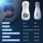 Powerful Male Masturbator Automatic Sucking Vacuum Masturbation Cup Penis Glans Vibrator Heating Blowjob Oral Sex Toys for Man