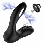 Electric Shock Male Prostate Massager Anal Plug Vibrator For Men Masturbator Perineum Butt Plug Vibrator Remote Control Sex Toys