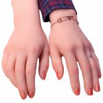 Sex Shop Solid Silicone Female Hands Sex Doll Real Skin Realistic Mannequin Hands Ring Display Sexy Woman Hands Male Masturbator