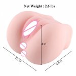 Realistic Sexy Mini Pussy Real Vagina Tight Vagina silicone Anal Dual channel Adult sex Product Male Masturbator Sex Toy For Men