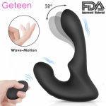 GETEEN Wireless Remote Control Male Vibrating Prostate Massager Anal Sex Toy with 2 Motors and 9 Stimulation for Anal Pleasure