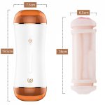 automatic retractable cup masturbator pussy dual-channel male sex toy 10 speed sucking cup anime vagina mold adult products