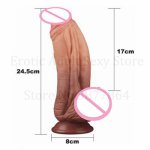 New Sexy Huge Dildo Female Masturbator Super Soft Realistic Penis Double-Layer Silicone Suction Cup Big Dildos Sex Toy For Women