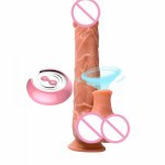 New Design Realistic Silicone Dildo Thrusting Vibrator Penis Fake Dick For Men For Women Sucking Egg Sucking Vibrator
