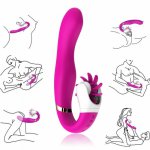 G Spot Vibrator Sex Toys for Woman Rabbit Vibrators for Women Clitoris Tongue Vibrator Double Phalos Sex Shop Sex Products