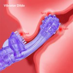 Soft TPE Women Masturbation Sex Toy G-Spot Vibrator Dildo The Clit-Tickler Waterproof G-Spot Strong