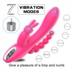 12 Speed Rabbit Dildo Vibrator 3 In 1 G-spot Clitoral Stimulator  Vaginal Female Masturbator Adult Products Sex Toys for Women