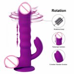 Double Tongue Cunnilingus Vibrator Telescopic Rotating G spot Big Dildo Clitoris Vibrator Female Masturbation Sex Toys for woman