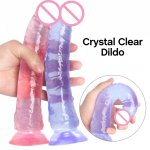 Jelly Dildo Penis TPE Transparent Dildos Strapon For Women Masturbator Lesbians Adults Only Toys Suction Cup Penis Cock Sex Shop