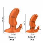 OLO Big Anal Plug G-spot Stimulate Prostate Massager Golden Horn Super Huge Butt Plug Erotic Toys Sex Toys for Men Women