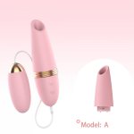 Vagina Training Vibrating Egg Suction Oral Sex Licking Tongue Clit Women's Toys Vaginal Stimulator Double Vibrator For Couple