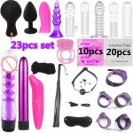 Sex Toys for Women  Handcuffs dildo vibrator Whip Spanking Anal Plug Butt Bdsm Vibrator Bondage Adult Games sex shop products