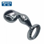 Mantre Anal Plug Metal Pull Ring Prostate Massage Butt Plugs G-Spot Stimulate Wand Sex Toys