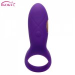 IKOKY Bullet Vibrator Sex Toys for Men Couple Clitoris Stimulator Cock Ring Delay Ejaculation Vibrating Penis Ring