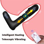 Telescopic Vibrator Anal Dildo Wireless Remote Control Prostate Massager Vibration Butt Plug Sex Toys for Men Woman Masturbator