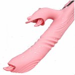 Sucking vibrator dildo Sex Toys For Woman Tongue Cunnilingus Vibrator Telescopic Rotating Massager Heating Vagina Clit Stimulate