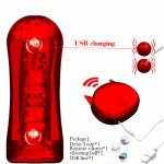 Remote Control Male Masturbation Cup Penis Massage Vibrator Double Balls Vibrating G Spot Glans Stimulator Adult Sex Toy For Men