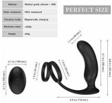 3in1 Anal Vibrator Vibrating Butt Plug Prostate Massager With Penis Ring Remote Control G-Spot Sex Toys For Men & Couples