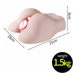 Pocket Pussy Big Ass Male Masturbator Realistic Deep Throat Vagina Anal Aircraft Cup Anal Adult Sex Toys for Men