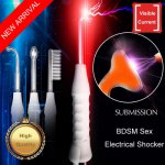 BDSM Electric Shock Twilight Stick Wand Sex Kit Penis Nipple Body Massager Electro Stimulation Adult Games Sex Toys For Couple18