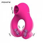 Penis Cock Ring Vibrator Clit Sucker Clitoral Stimulator Delay Ejaculation Dick Enlarger Ring Sex Toys for Women Men Couples