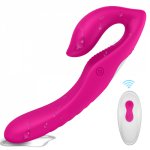 Remote Control Strapless Strapon Dildo Vibrator For Couple Double Vibrating Lesbian G Spot Anal Massager Sex Toys For Women