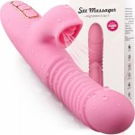 Vagina G Spot Masturbation Vibration Clitoral Stimulation Real Heating Multi-Speed Vibrator Swing Retractable Sex Toy for Women