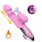 Leten, Leten Sucker Vibrator Heating Automatic Telescopic Dildo Tongue Licking Clit Orgasm Vaginal G Spot Massage Sex Toys for Woman