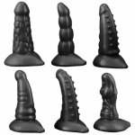 New Big Sucker Penis Anal Plug Six Pieces Set Soft Silicone Anal for Men and Women with Masturbation Adult Sex Toys