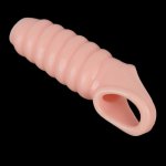 Sleeve Enlargement Condoms Intimate Goods For Dildo Extender Thread Cock Rings Particles Reuse Penis