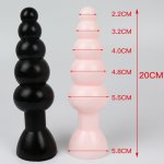 1PC Adult Product Super Big Size Anal Sex Toy Anal Plug Dildo Beads Stimulate Toys Masturbator Butt Plug Sex Toy 2 Style